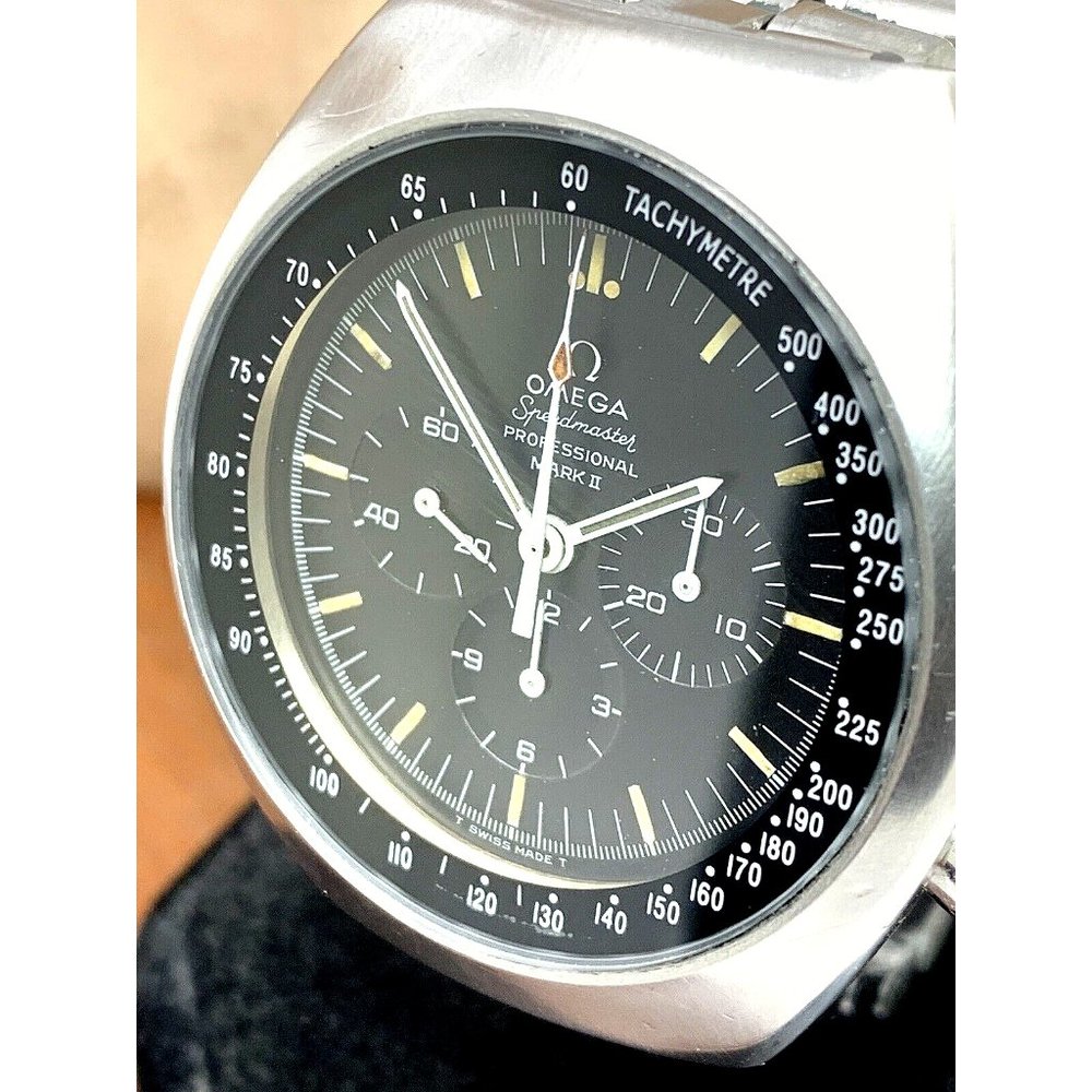 Omega Speedmaster Mark II Men's Watch 145.014 Swiss Manual Black Dial Vi…
